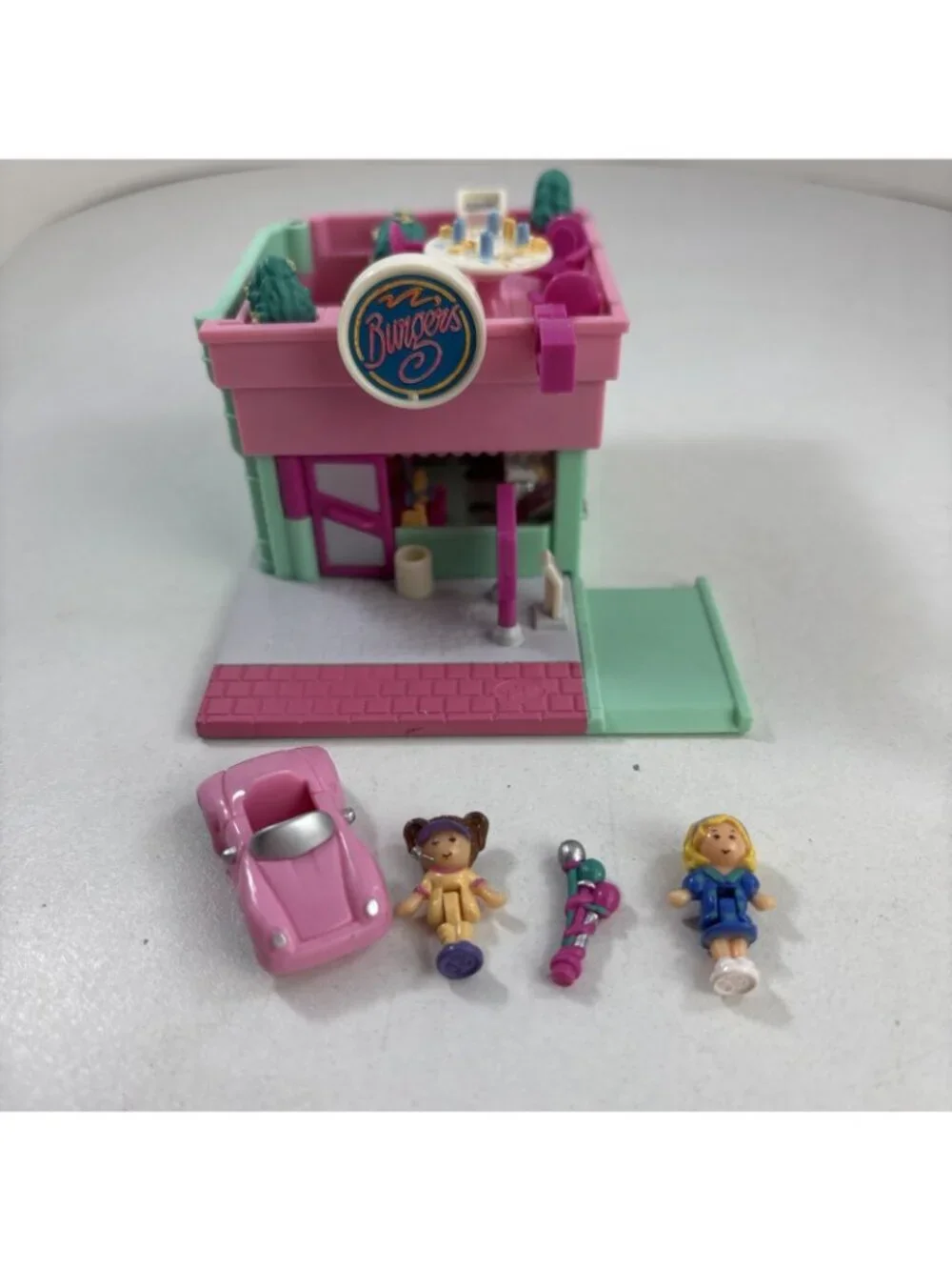POLLY POCKET 1994 Drive Thru Burger Stand COMPLETE